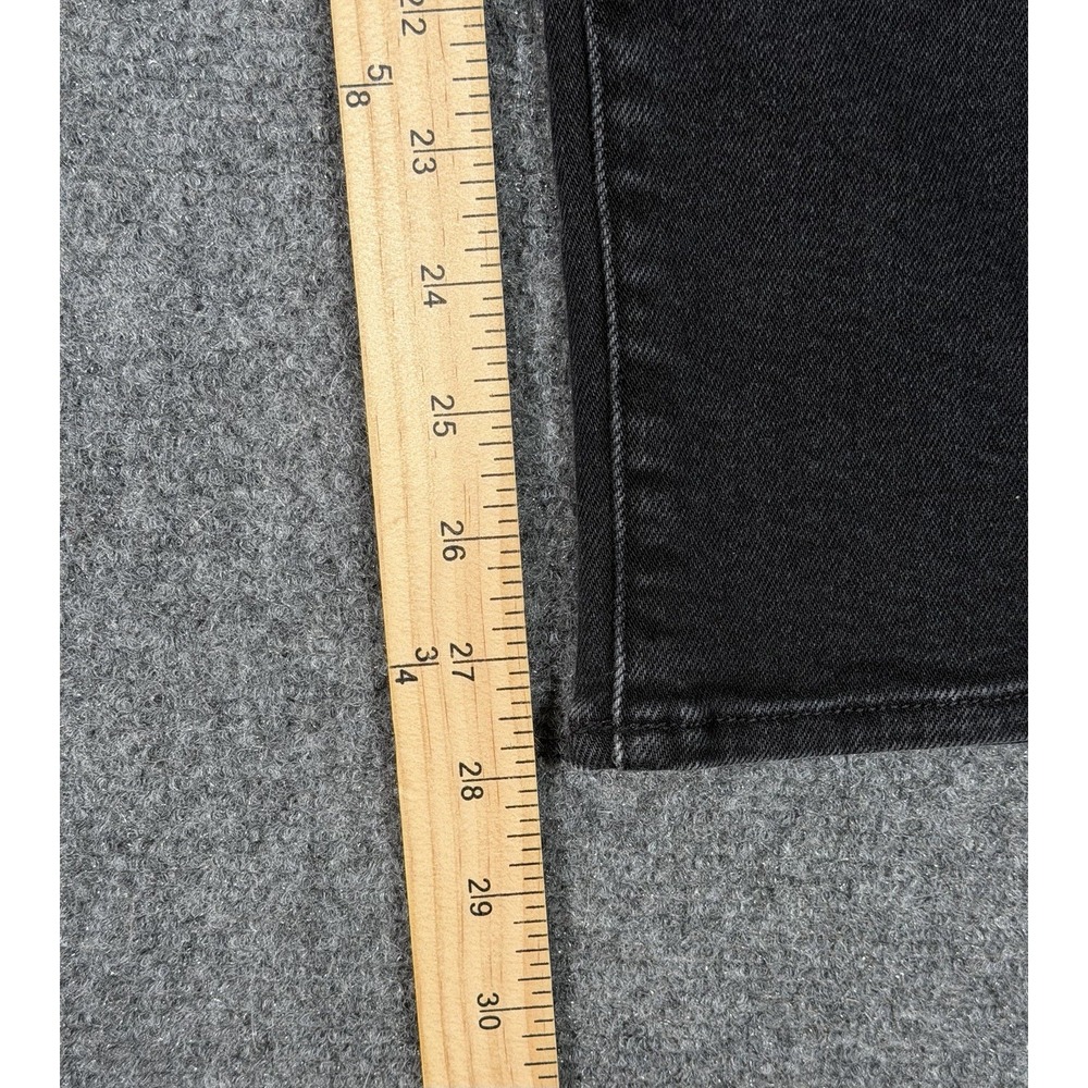 MOTHER Mid Rise Rambler Zip Flood Jeans Women's 26 Spiked Hair Art Flair Black - Picture 12 of 16